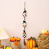 Halloween Wood Bead Tassel Tree Ornaments HAWE-PW0001-096B-1