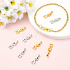 10Pcs 2 Colors Brass Fold Over Clasps KK-CJ0005-87-6