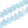 Transparency Electroplate Glass Beads Strands GLAA-T023-39A-06-1