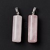 Natural Rose Quartz Pendants G-E135-02P-11-3