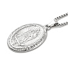 Non-Tarnish Stainless Steel Virgin Mary Pendant Necklace with Box Chains for Women LS-NJEW-E066-01P-1