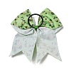 Saint Patrick's Day Big Bowknot Polyester Elastic Hair Ties OHAR-H011-01A-2