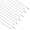  15Pcs 3 Size 304 Stainless Steel Round Snake Chain Necklace for Men Women NJEW-NB0001-12-1