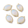 Golden Tone Brass Opalite Links connectors G-F339-A11-1