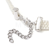 Flower Glass Seed Beads Beaded Bracelets BJEW-JB10706-4