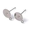 Non-Tarnish Original Color Stainless Steel Stud Earring Findings X-STAS-E029-2-1