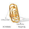 304 Stainless Steel Cuff Open Rings WGB7CC1-01-1