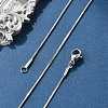 Non-Tarnish 304 Stainless Steel Snake Chains Necklaces X-STAS-F094-24P-1