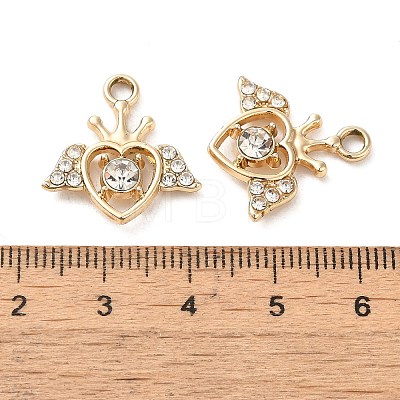 Alloy Rhinestone Pendants PALLOY-P303-03C-G-1