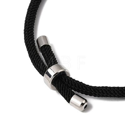 Round Nylon Milan Cord Slider Bracelet Making BJEW-L722-01P-15-1