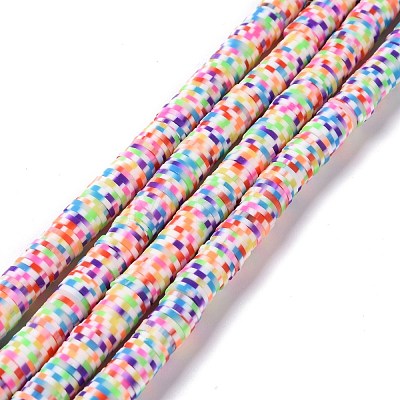 Handmade Polymer Clay Beads Strands X-CLAY-R091-8mm-02-1