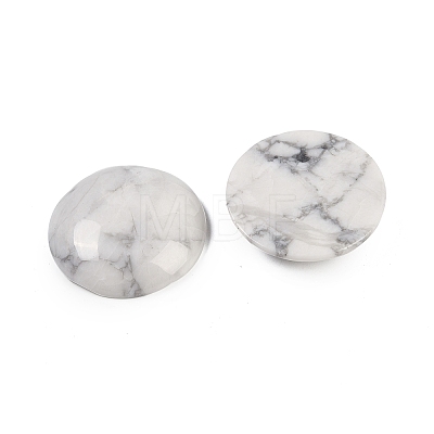 Natural Howlite Cabochons G-H1596-FR-25mm-28-1