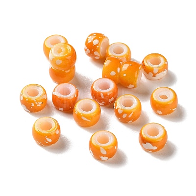 Spray Painted ABS Plastic European Beads KY-G033-01A-02-1