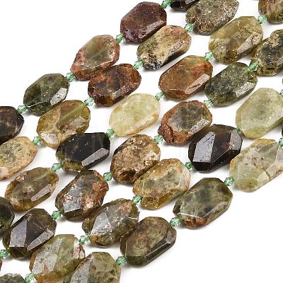 Natural Green Garnet Beads Strands G-B125-P24-01-1