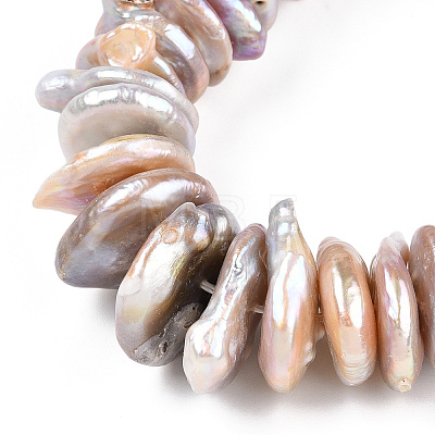 Natural Baroque Pearl Keshi Pearl Beads Strands PEAR-S018-05D-1