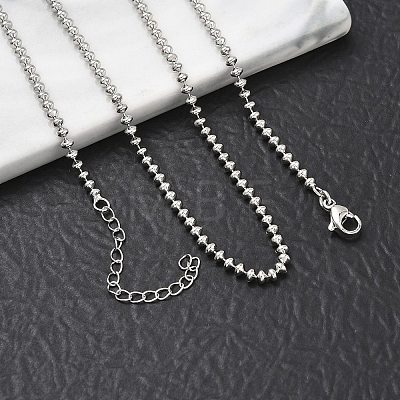 2.5MM Brass Ball Chain Necklaces NJEW-K312-01P-1