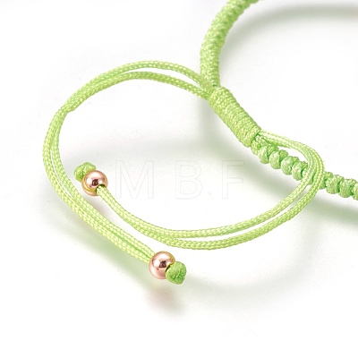 Nylon Cord Braided Bead Bracelets Making BJEW-F360-FRG07-1