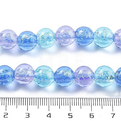 Handmade Foil Lampwork Beads Strands FOIL-K003-06B-23-1