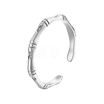 Non-Tarnish Stainless Steel Finger Open Cuff Ring IS0697-2-1