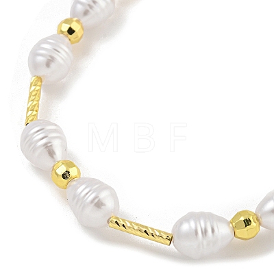 Rack Plating Brass and ABS Imitation Pearl Bracelets BJEW-B106-13G-1