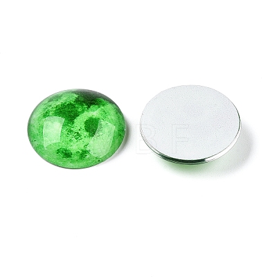 Fluorescent Glass Cabochons GGLA-T004-12E-1