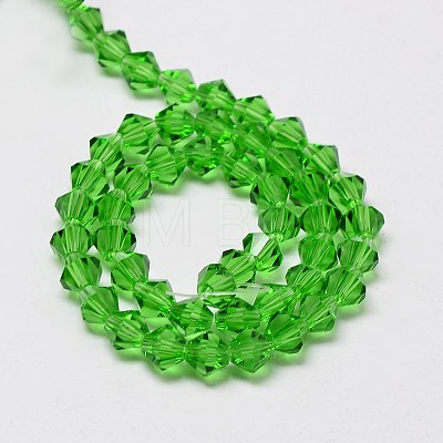 Imitate Austrian Crystal Bicone Glass Beads Strands GLAA-F029-5x5mm-03-1