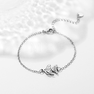 Ocean 304 Stainless Steel Fish Link Bracelets WGAF945-01-1