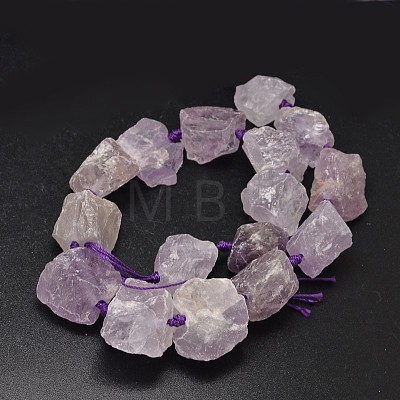 Nuggets Natural Amethyst Bead Strands G-F289-34A-1