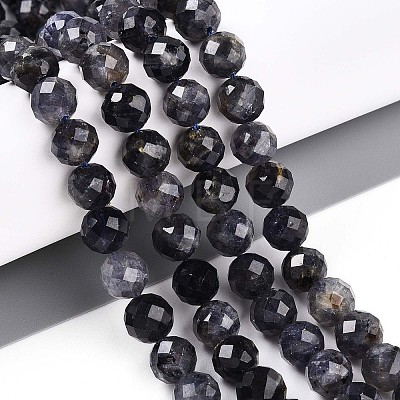 Natural Cordierite/Iolite/Dichroite Beads Strands G-S345-8mm-27-1