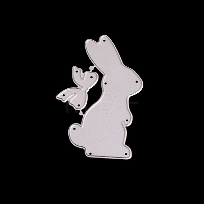 Bunny Frame Carbon Steel Cutting Dies Stencils DIY-F028-14-1