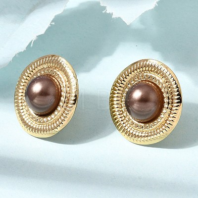 Brass Stud Earrings for Women KK-CBA9D38-02G-02-1