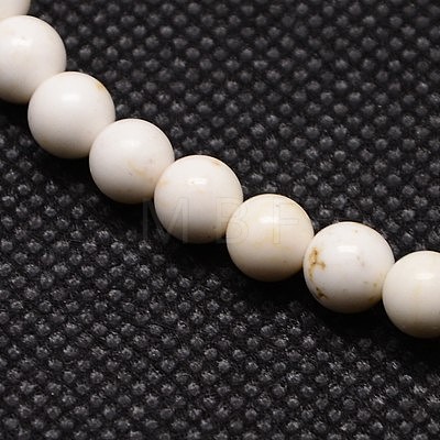 Natural Magnesite Round Beads Strands TURQ-L016-01-8mm-1