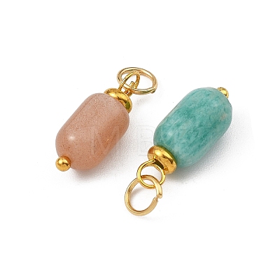 Natural Mixed Gemstone Pendants PALLOY-JF05749-1