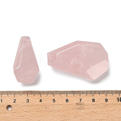 Natural Rose Quartz Pendants G-Z073-01-1