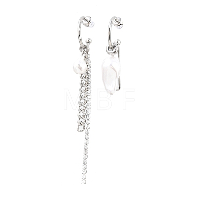 304 Stainless Steel Dangle Stud Earrings EJEW-A161-02P-1