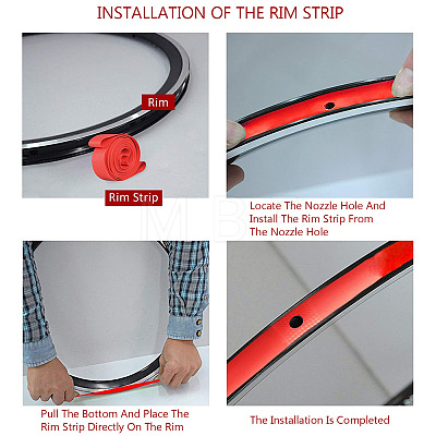 PVC Bicycle Tire Rim Protect Tapes AJEW-GF0001-62-1