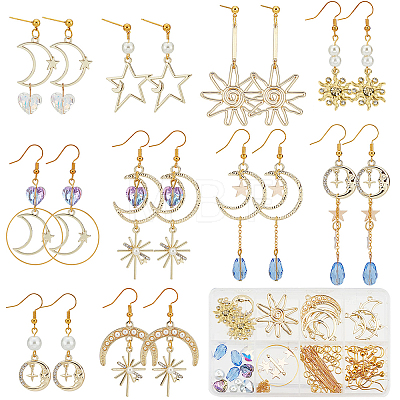 DIY Star Sun Earring Making Kits DIY-SC0020-27-1