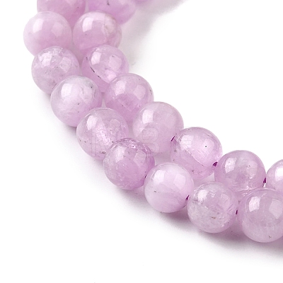 Natural Kunzite Beads Strands G-D856-03-6mm-01-1