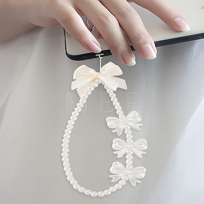 1PC Pearl Beaded Mobile Phone Straps AJEW-LP0004-18-1