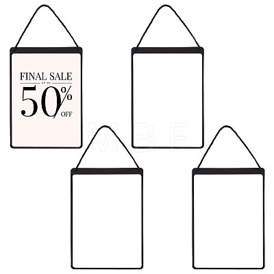 Erasable PVC Hanging Price Tags with Rope CDIS-WH0021-069D-01-1