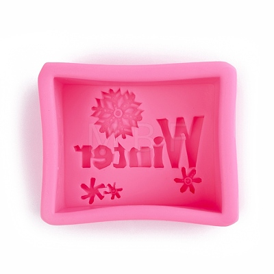 Word Winter Silicone Molds X-DIY-R078-24-1