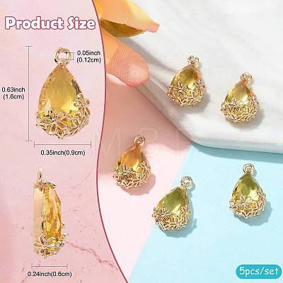 Transparent Glass Pendants GLAA-FZ0001-02D-1