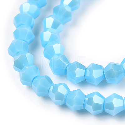 Opaque Solid Color Electroplate Glass Beads Strands LS-EGLA-A039-P2mm-A12-1