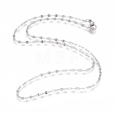 304 Stainless Steel Cable Chain Necklaces NJEW-F265-A-P-1