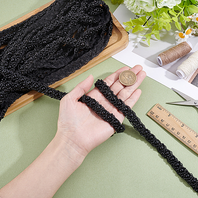 5Yards Polyester Lace Ribbons OCOR-ME0001-65A-1