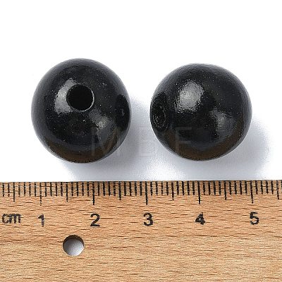 Wood Large Hole European Beads WOOD-D027-01B-1