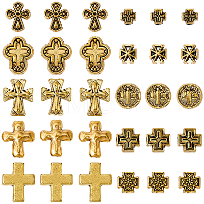 100Pcs 10 Styles Tibetan Style Alloy Beads FIND-SC0023-75-1