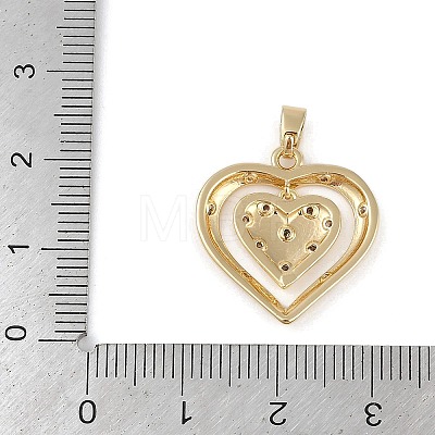 Brass Micro Pave Clear Cubic Zirconia Pendants ZIRC-M001-14G-1