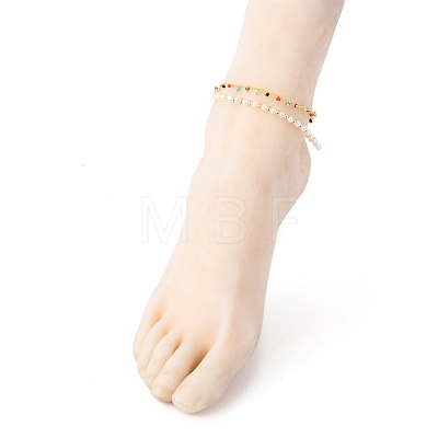Multi-Strand Anklets AJEW-AN00329-01-1