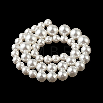 Electroplate Glass Imitation Pearl Beads Strands EGLA-A049-02-1
